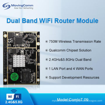 750Mbps 2.4g 5g Dualband Router Embedded Wifi Module